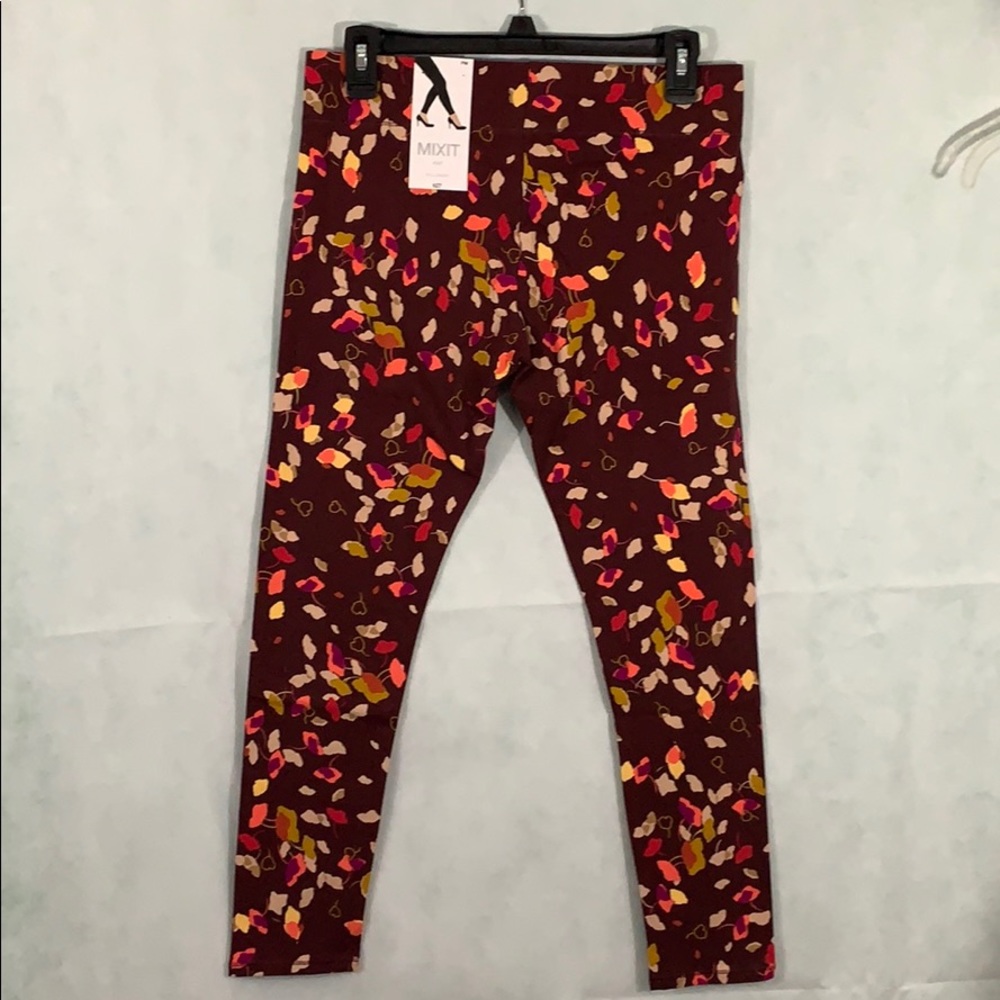 🌴 Mix it knit leggings fall flower/leave print 🌴
